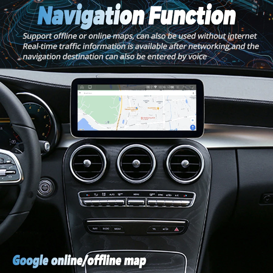 

Car Radio 10.25inch Screen Android For Mercedes Benz V GLC C Class Stereo Carplay GPS Navigation 2din Unit AUTO WIFI 4G BT 5.0