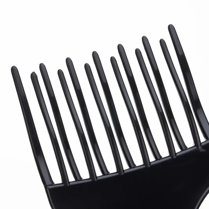 1pc Insert Afro Hair Pick Comb Wide Comb Teeth Hair Fork Brush Man Oil Head Hair Plastic Gear Comb Curly Afro Hairdressing Tools