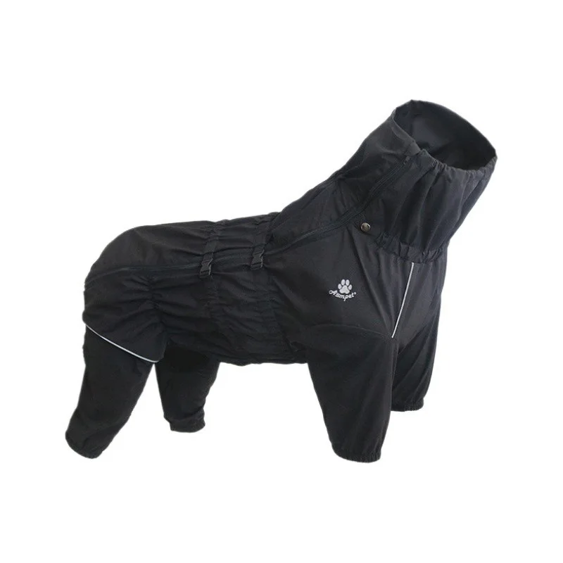 

Легкий дышащий дождевик для собак, водонепроницаемая ветровка для собак, полноразмерный светоотражающий комбинезон для собак на четыре лапы