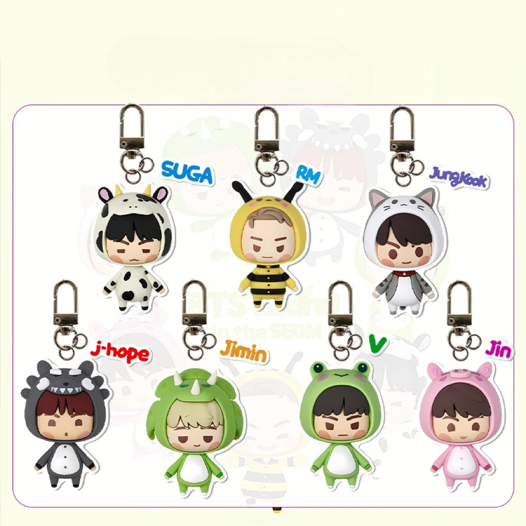 

Kpop Korean Boy Group's Cartoon Acrylic Keychain Pendant Backpack Pendant Cute Cartoon Accessories Peripheral Fans Collect Gift