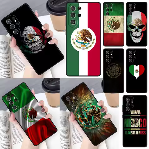 Mexico Mexican Flag Cover For Samsung Galaxy S23 S24 S25 Ultra S22 S20 S21 FE Plus Note 10 20 Ultra phone Case