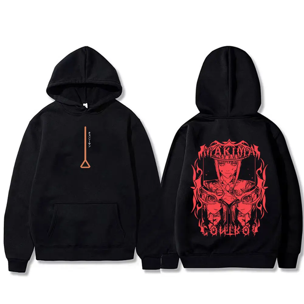 

Anime Chainsaw Man Makima Graphic Hoodie Men Women Manga Casual Oversized Sweatshirt Male Fashion Retro Fleece Cotton Pullovers
