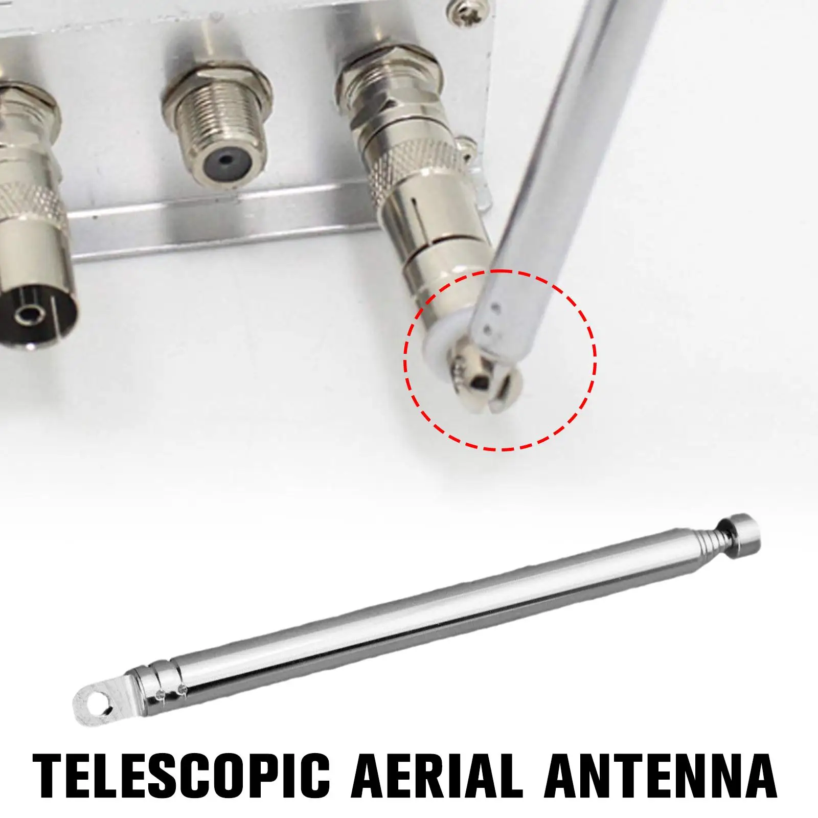 7 Sections Telescopic Antenna Portable Radio Antenna Stereo Stereo 14-74cm Receiver Tuner Home Reception Replacement Z3U7