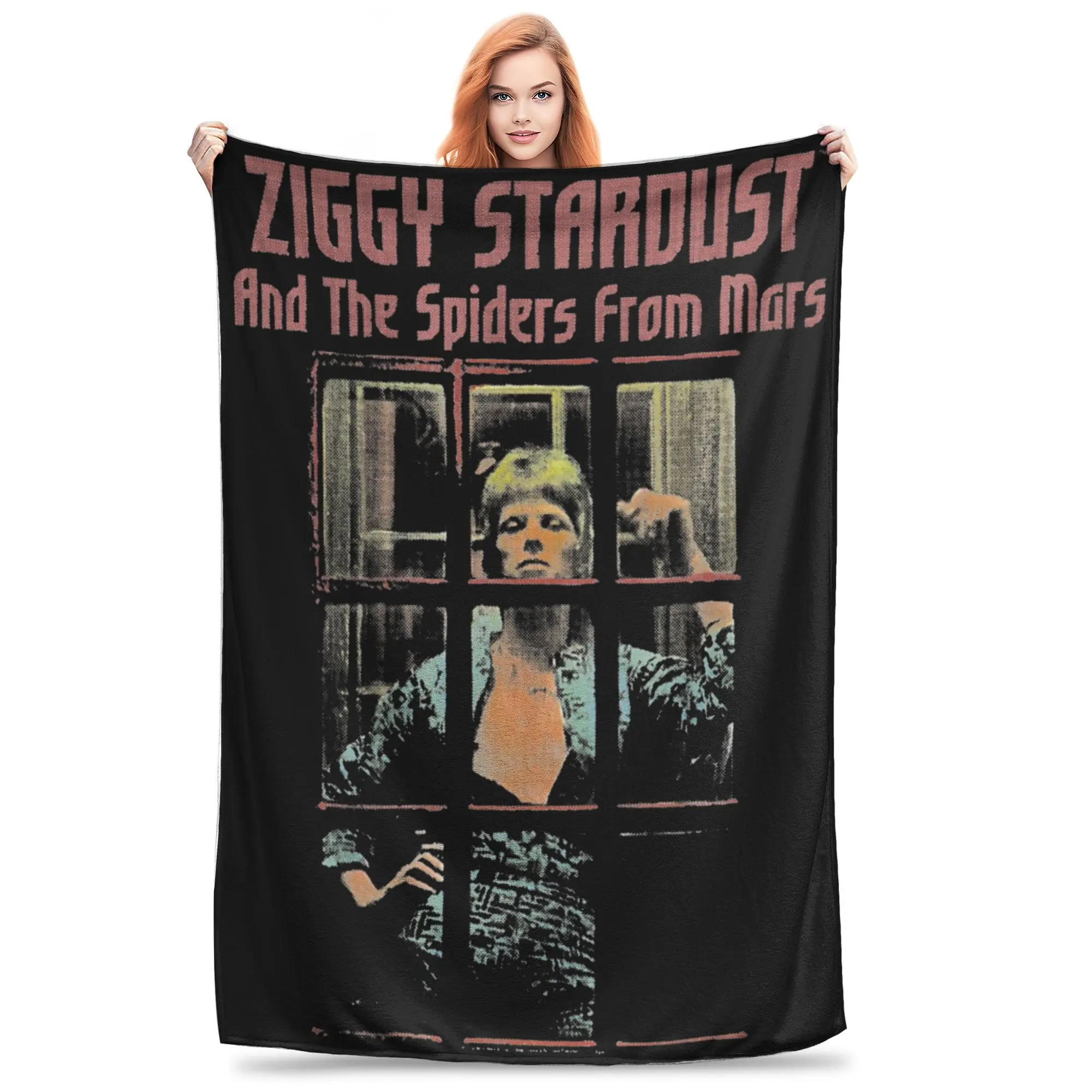 From Mars Davids Star Bowied Blanket Multi-size Soft and Lightweight Singer Musician Throw Blankets for Sofa Couch and Bed