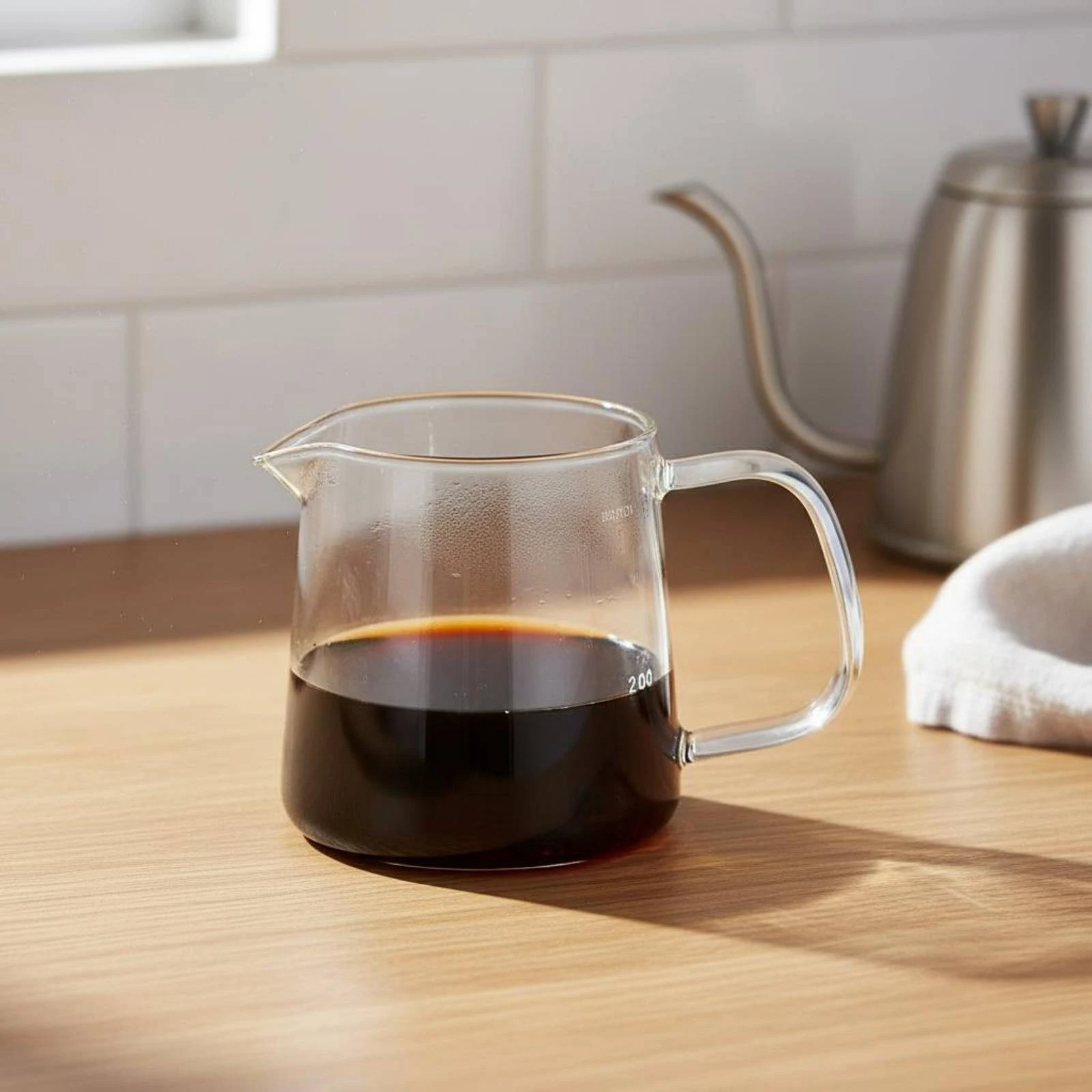 ブリューオーバーコーヒーセット-ペーパーレスストレーナー-ガラス製コーヒーサーバー-キッチン用品-初心者向け、家庭、オフィス用、お手入れ簡単
