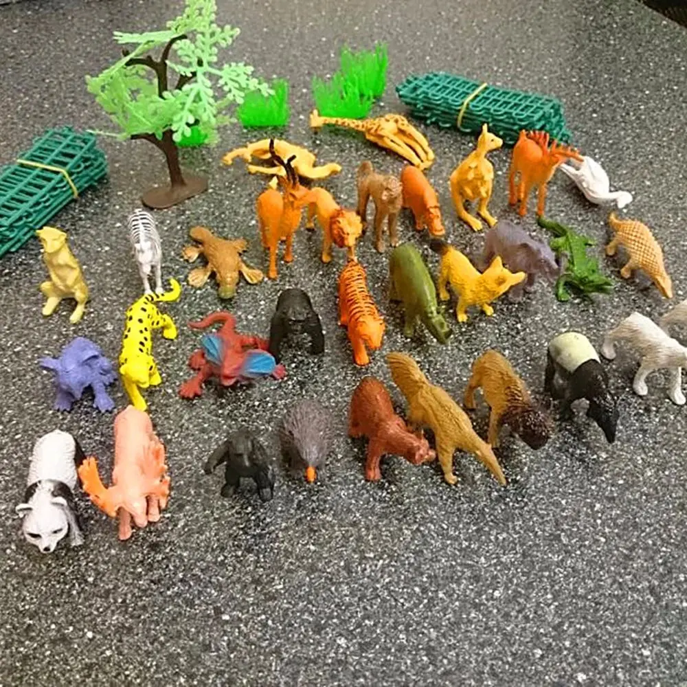 Development Educational Toys Collection Toy 53pcs/set Animal  Figure Animal World Zoo Model Simulation Animal Animal Model