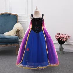 Disfraz de Frozen para niña pequeña, traje de princesa de lujo para fiesta de Anna, 3, 4, 5, 6, 7, 8, 9, 10, 11 y 12 años