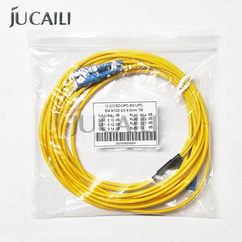 JUCAILI SC-SC/LC UPC Simplex Fiber Optic Cable 4.0mm – Double Core Patch Cord for Hoson board for Large Format/Flatbed Printers
