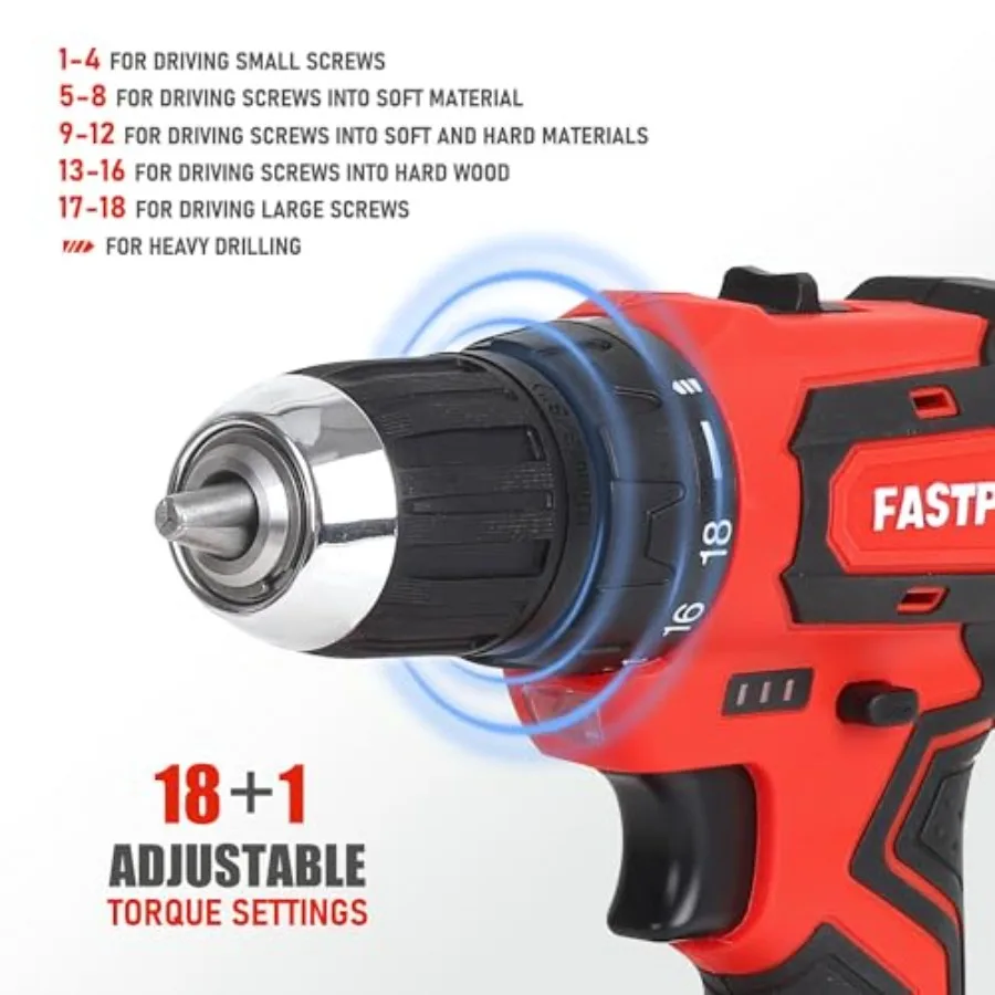 Set Perkakas Rumah Bor Tanpa Kabel Lithium-ion 20V 232-Piece untuk Perbaikan Rumah Tangga Termasuk Bor Mulut Lebar 12-Inci S