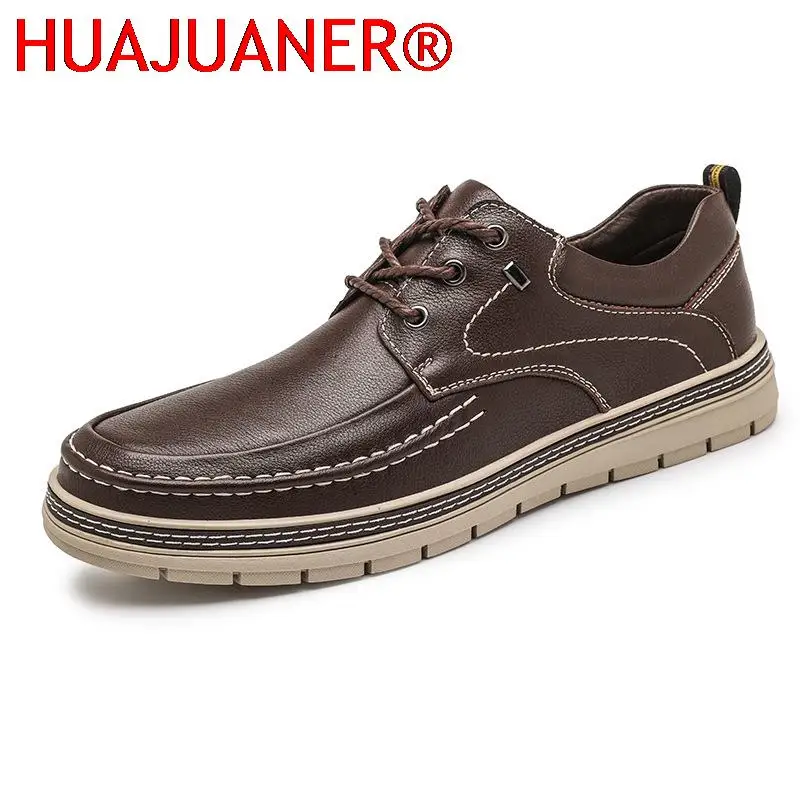 Brand New Mens Genuine Leather Shoes Trend Comfortable Loafer Men Shoes design British Casual Boat Shoes Men Sneakers Moccasins