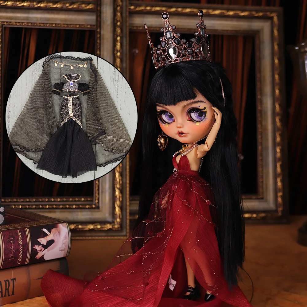 Outfits For ICY DBS Blyth Dolls Cleopatra Dress with Headdress Suit 1/6 BJD Ob24 Anime Girl bratz