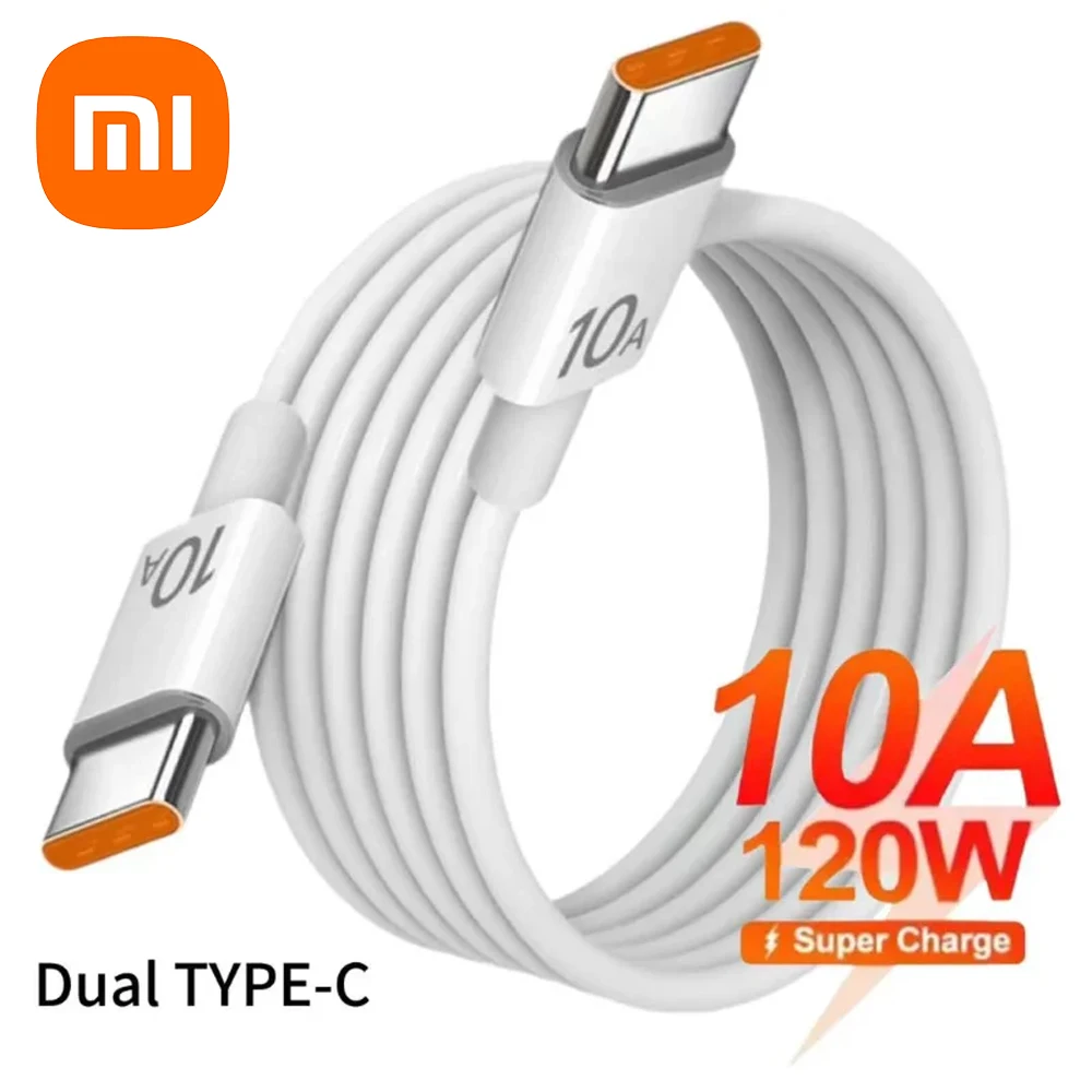 Xiaomi 10A 120W Universal Fast Charger PD Dual USB A To Type C Quick Charging Cable High-speed Data Transfer Wire Cord