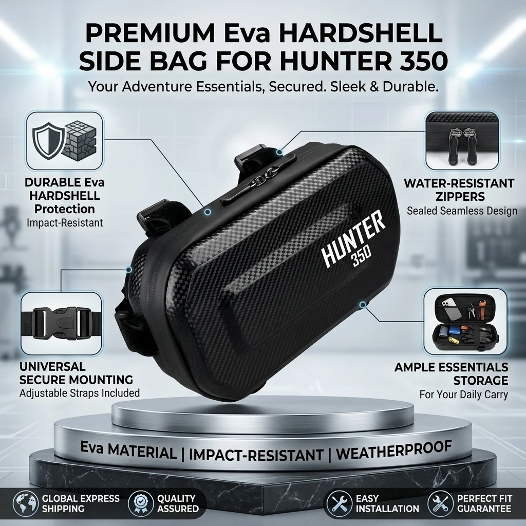 Easy To Clean Large Capacity EVA Motorcycle Saddle Bag Tool Bag With LOGO For Hunter 350 hunter 350 hunter350 2023 2024 2025