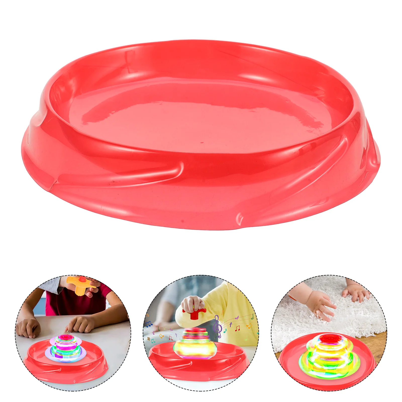 

Top Battle Disk Gyro Disc Board for Plate Launcher Round Tray Training Red Game Stadium