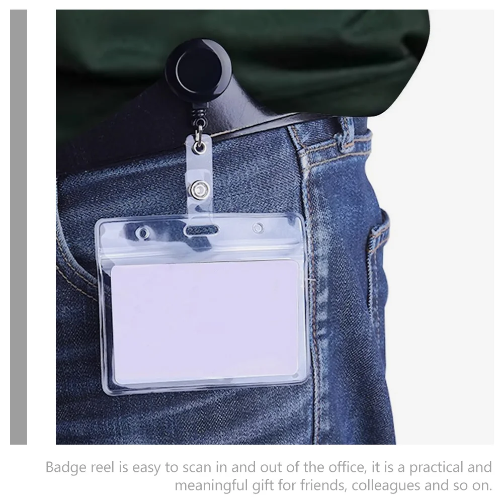 

4pcs Blank Sublimation Id Badge Holder Retractable Name Tag Clip For Nurse Doctor Worker Employee Photo Carrier Bulk