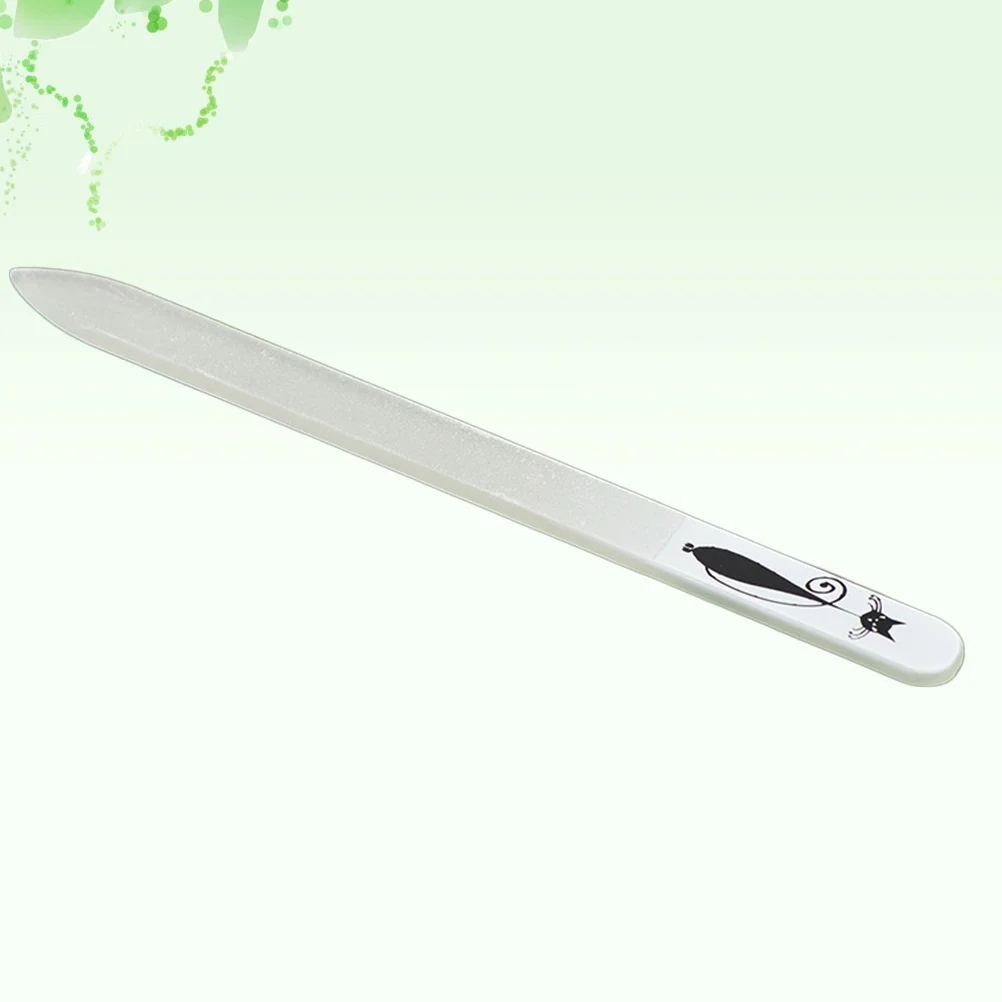 1 pçs arquivos de unhas de vidro cristal cor aleatória placa de amortecedor de unhas para manicure moldar suavização unhas de remoção de esmalte