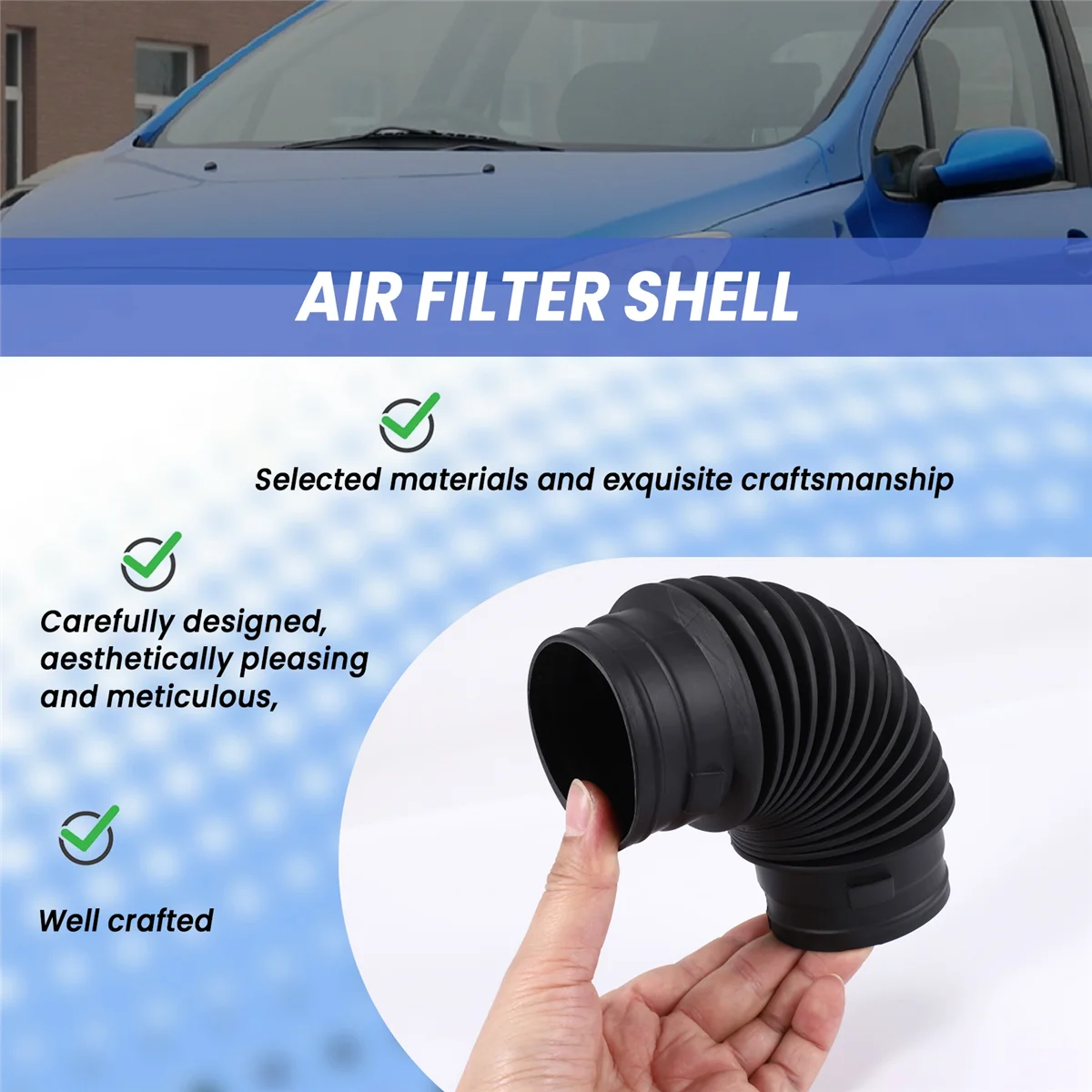 2Pcs Air Filter Housing Intake Pipe Connecting Hose for Peugeot 307 206 C2 207 408 Citroen Sega Picasso 1.6