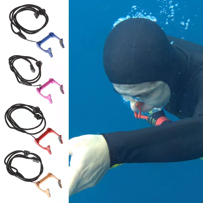 

Professional Aluminum Alloy Waterproof Freediving Swimming Nose Plugs With Anti Lost Strap For Adult Diving Beginners Training
