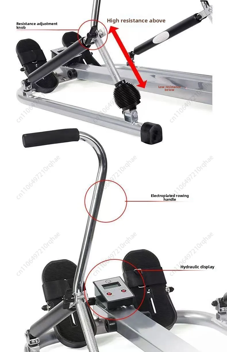 

Silent Household Hydraulic Rowing Machine - Multifunctional Aerobic & Body Sculpting Fitness Equipment