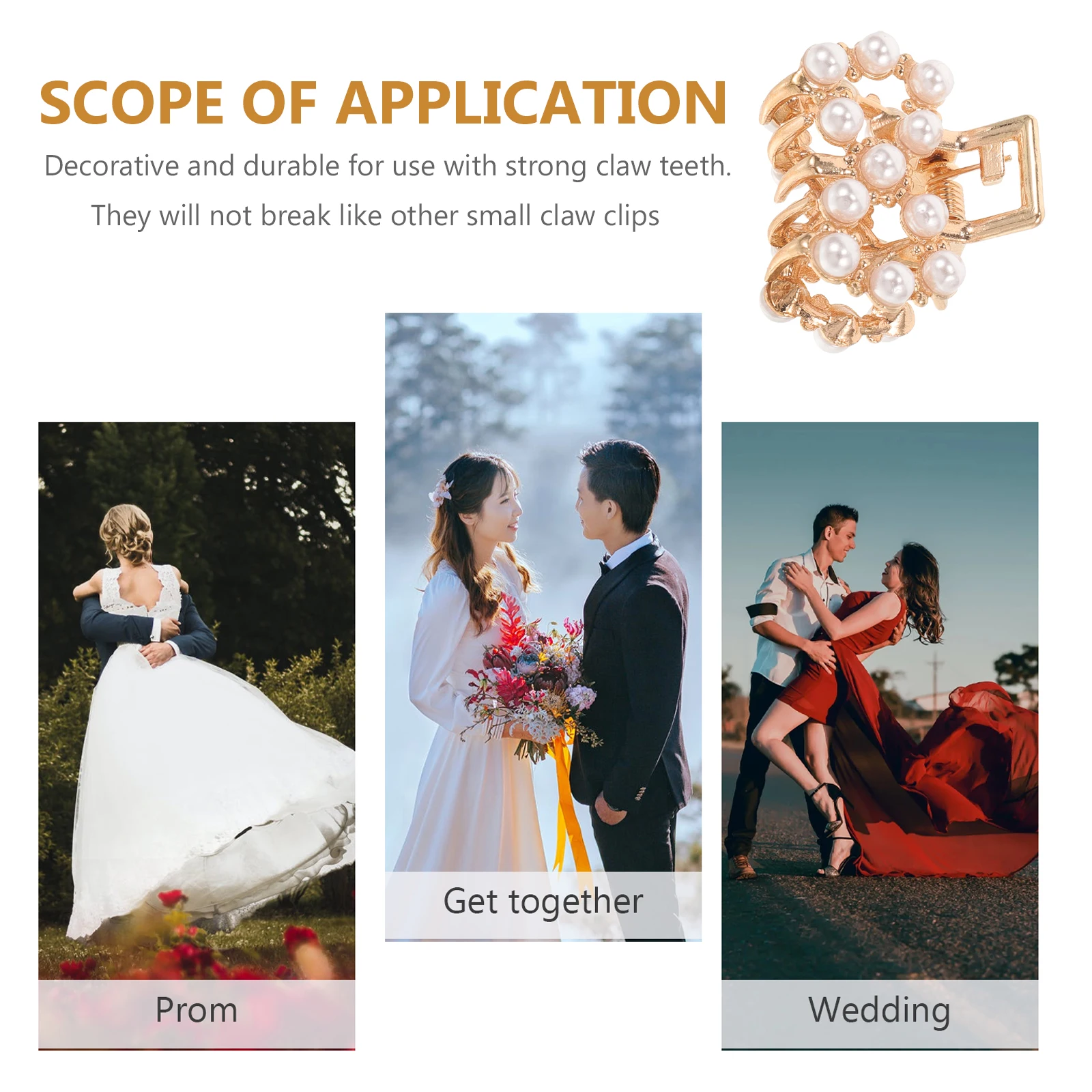 

6 шт. маленьких заколок для волос с жемчугом, мини-заколки-крабики, прочные, стильные, надежно фиксируют волосы, не ломаются, идеально подходят для умывания, макияжа, приготовления пищи