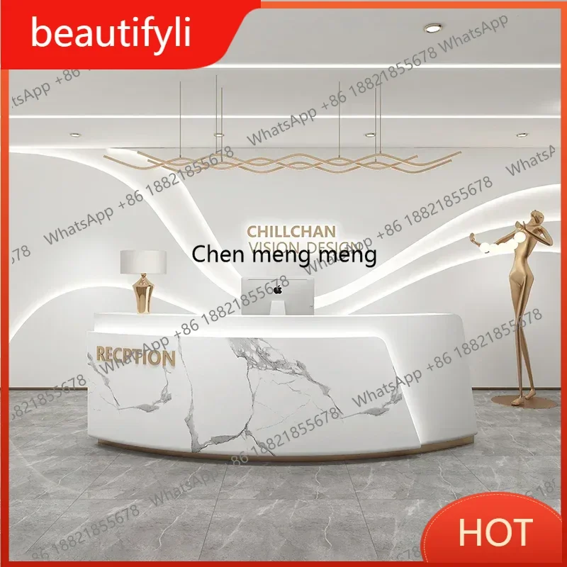 

Стойка ресепшн D80 для офиса, кассы, минималистичная стойка для приёмной, мебель для прихожей, ресторана, магазина одежды