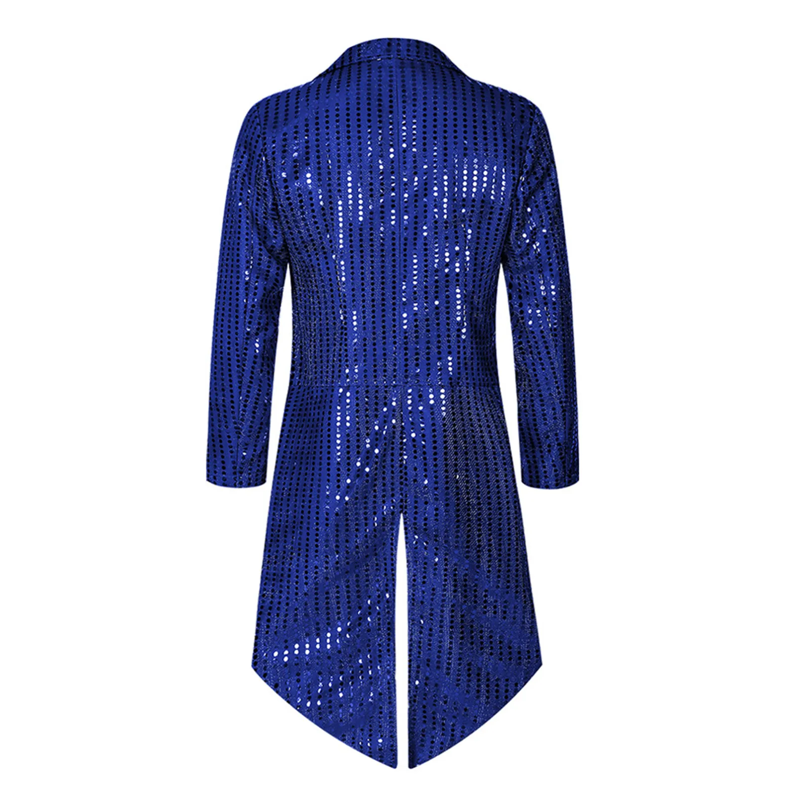 

Men Tailcoat Jacket Outerwear for Medieval Party Proms Music Festival Vintage Swallowtail Bowtie Sequin Disco Jazz Dance Costume
