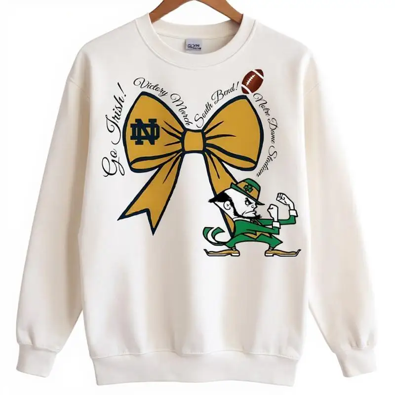 سويت شيرت أبيض مستوحى من أقواس كرة القدم الجامعية الكلاسيكية، قميص للمعجبين، فخر الفريق، قميص للرجال والنساء جمارك NCAA #6