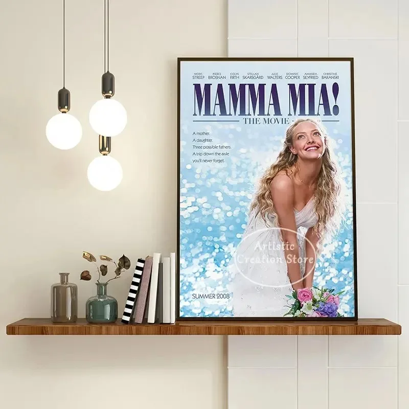 ماما ميا!!! لوحة قماشية كلاسيكية للعرض التلفزيوني ، طباعة عالية الدقة ، صور لغرفة النوم ، النادي ، القهوة ، السينما ، الجدار ، ديكور المنزل ، الهدايا #3