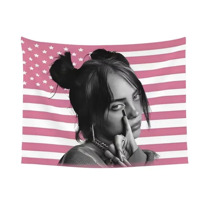 VIKAMA American Flag Tapestry Pop Star Design Perfect for Fan Decor Bedroom Wall Styling and Photo Backdrops Decoration