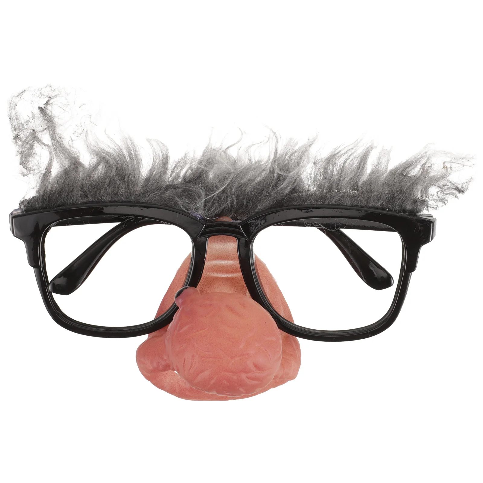 Funny Clown Glasses Shape Prop Big Nose Uncle Professional Party Props Stage Props for Christmas Halloween Party (Black)