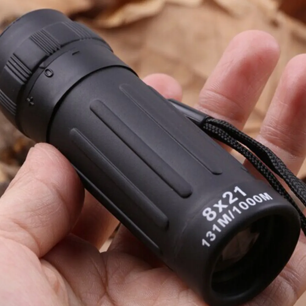 8x21 Single Binoculars Fully Coated BAK4 Waterproof And Anti-fog 1000M Super Clear Camping Hiking Bird Watching Telescope