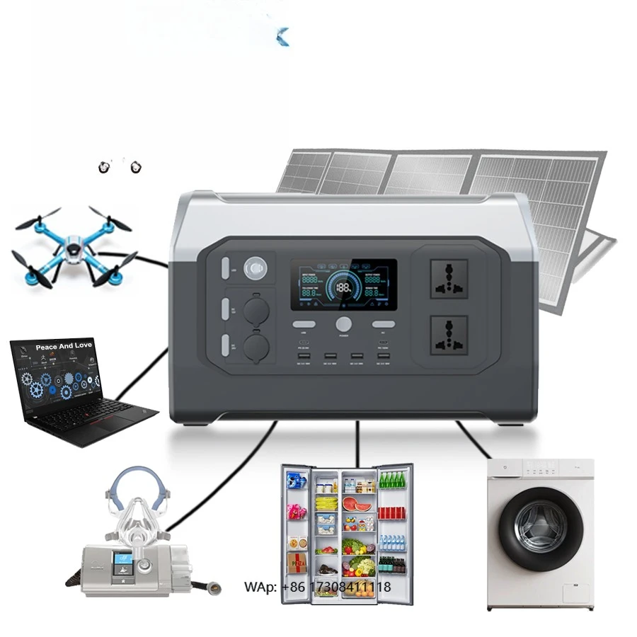 Inventory 1800W Portable Power Plant Solar Generator Pure Sine Wave Sensitive Equipment