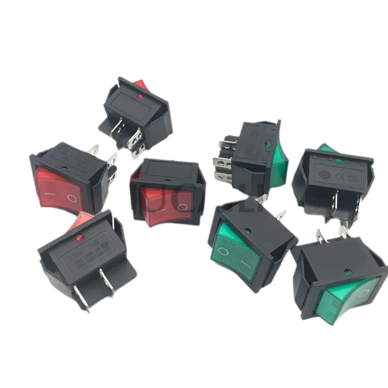 JUCAILI 4pcs KCD4 Black Rocker Switch Power Switch ON-OFF-ON 3 Position  The Arrowis Reset 16A 250VAC/ 20A 125VAC