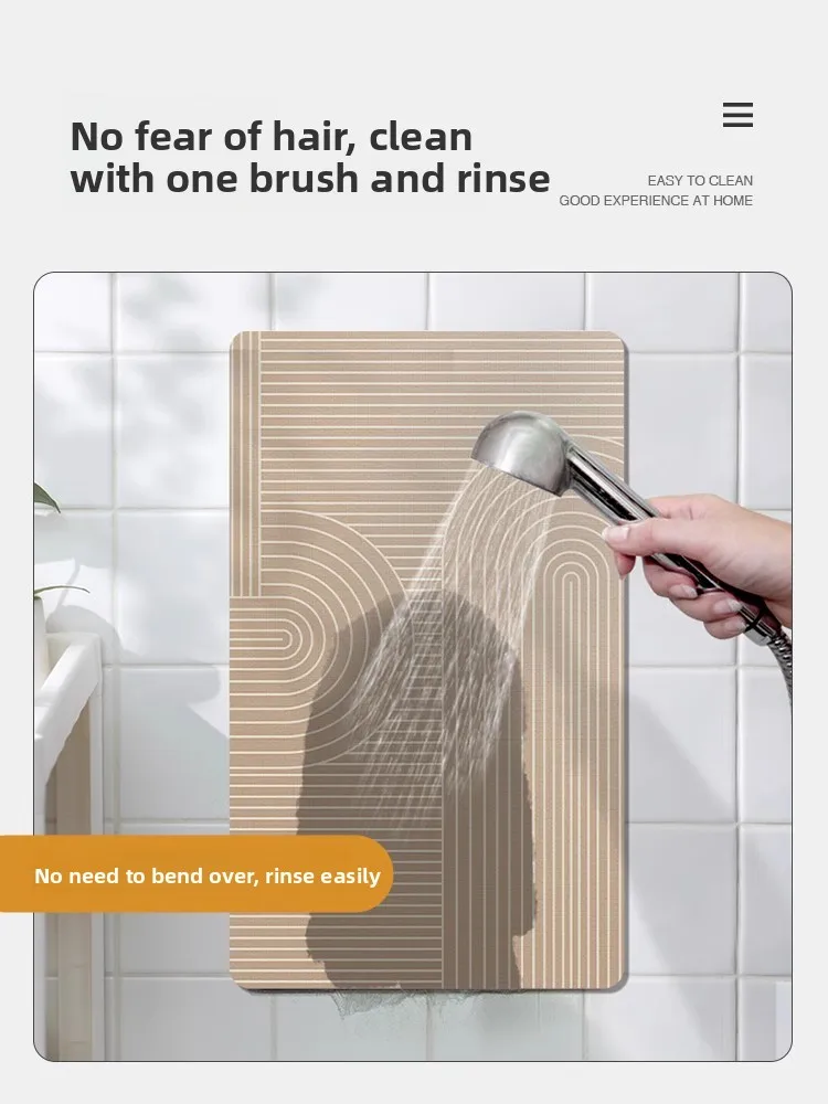 Strong Absorbent Batoom Mat Cloudlike Comfortable Footpad Slipresistant ower Room Carpet Japanese WabiSabi Sle Home Decor