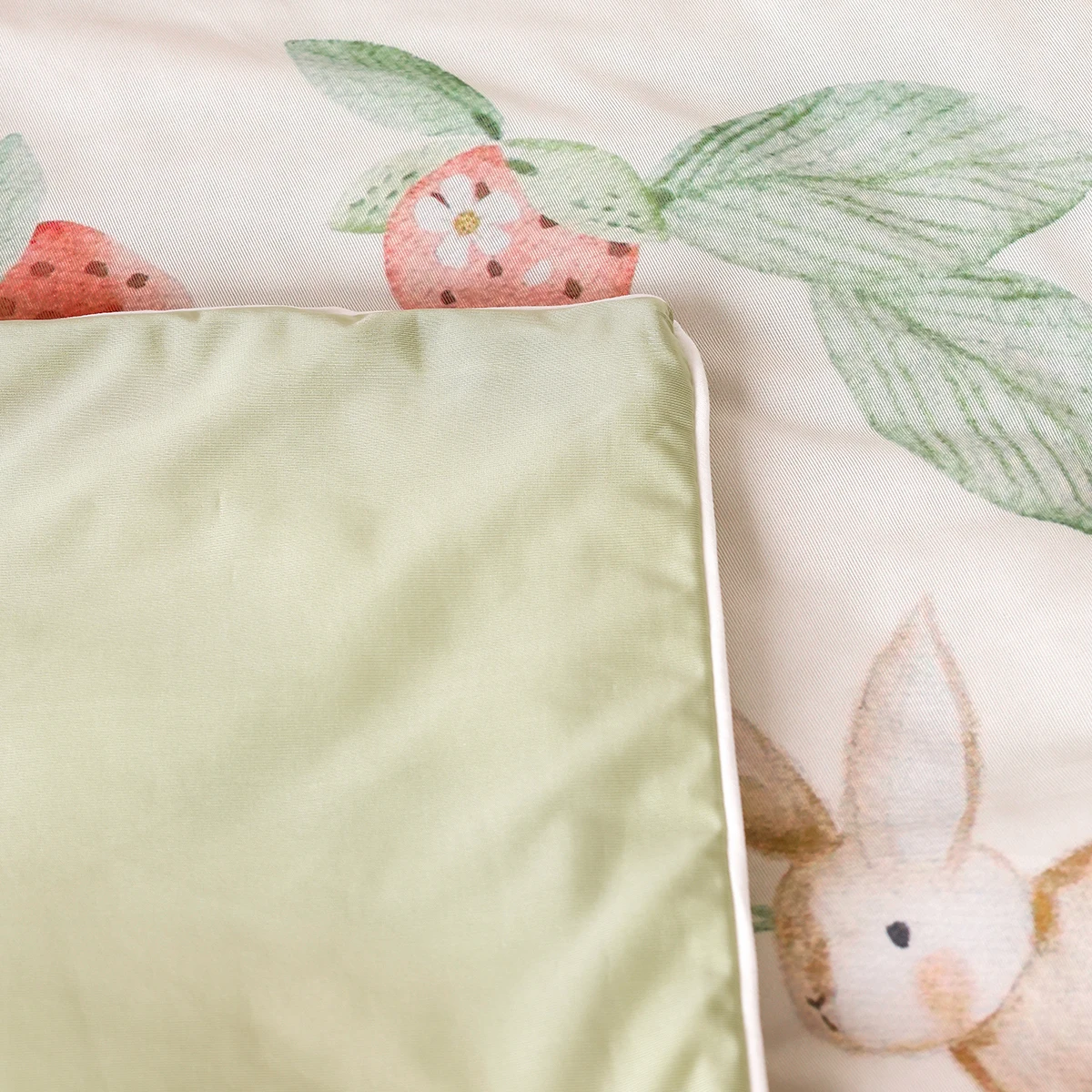 كانجوبيبي # حياتي الناعمة #   بطانية أطفال مبطنة بالقطن مزدوجة الجانب لجميع المواسم قابلة للتنفس لحديثي الولادة مقاس 110 × 150 سم