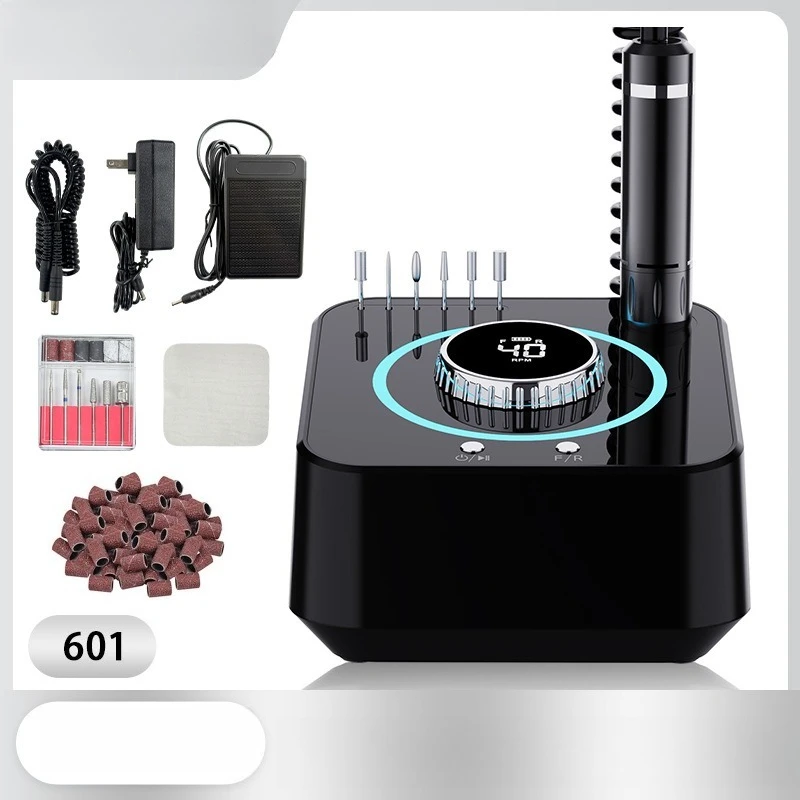 

Desktop Electric Nail Drill Machine Plug In With LCD Display Atmosphere Light For Manicure Polishing Grinding Nail Art Salon