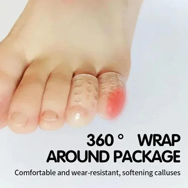 2-40 pçs transparente silicone toe cobre feminino gel pequenos dedos protetor tubo cuidados com os pés tampas de dedo elasticidade evitar bolhas