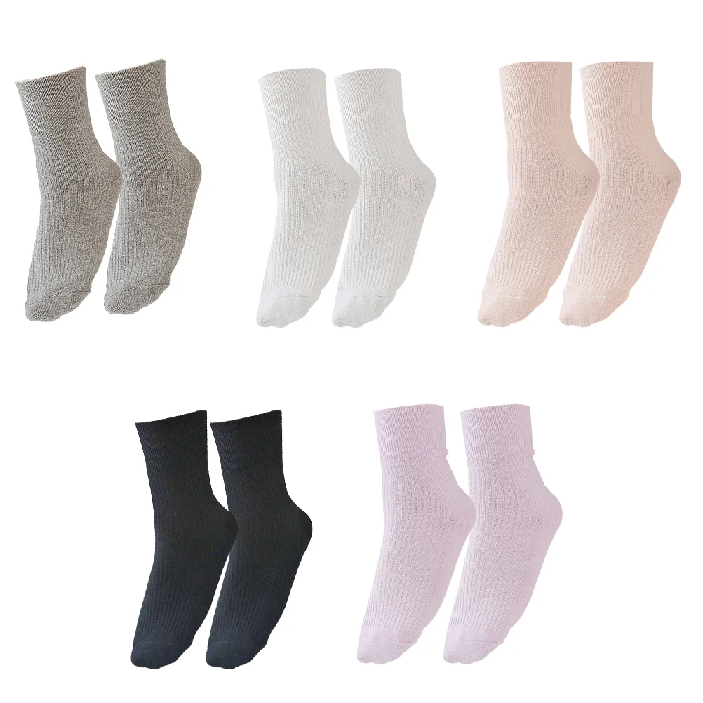 

5 Pairs Care Socks Cotton for Women Extra Wide Swollen Feet Ankle Durable Pregnant Elderly Combed Supple Nursing