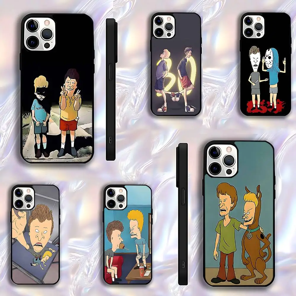 

B-Beavis and Butthead Phone Case For iPhone 17,16,15,14,13,12,11,Pro,Max,Plus,E,Air,Mini Protective Black Cover