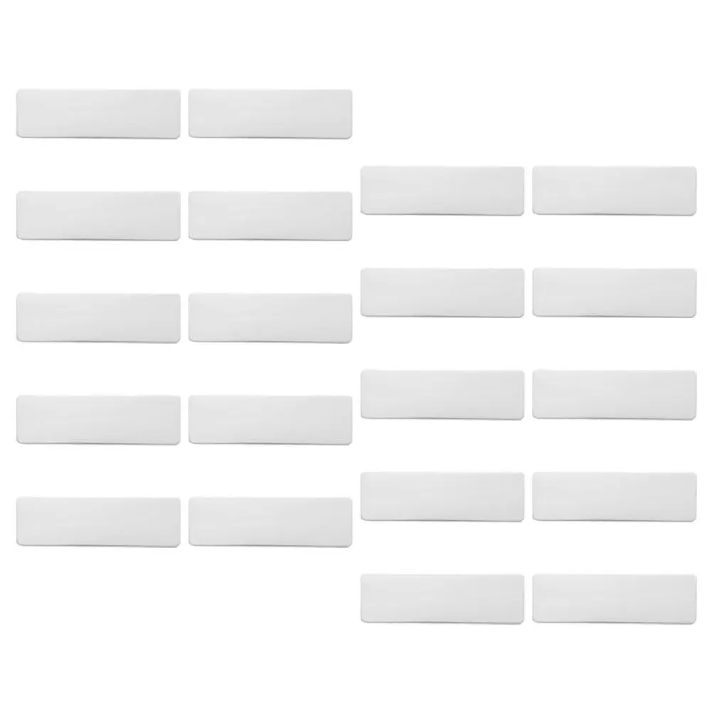 

20pcs Stainless Steel Name Tag Blanks Round Corner Smooth Edge For Diy Engraving Badge Nurse Office Id Label Craft Metal