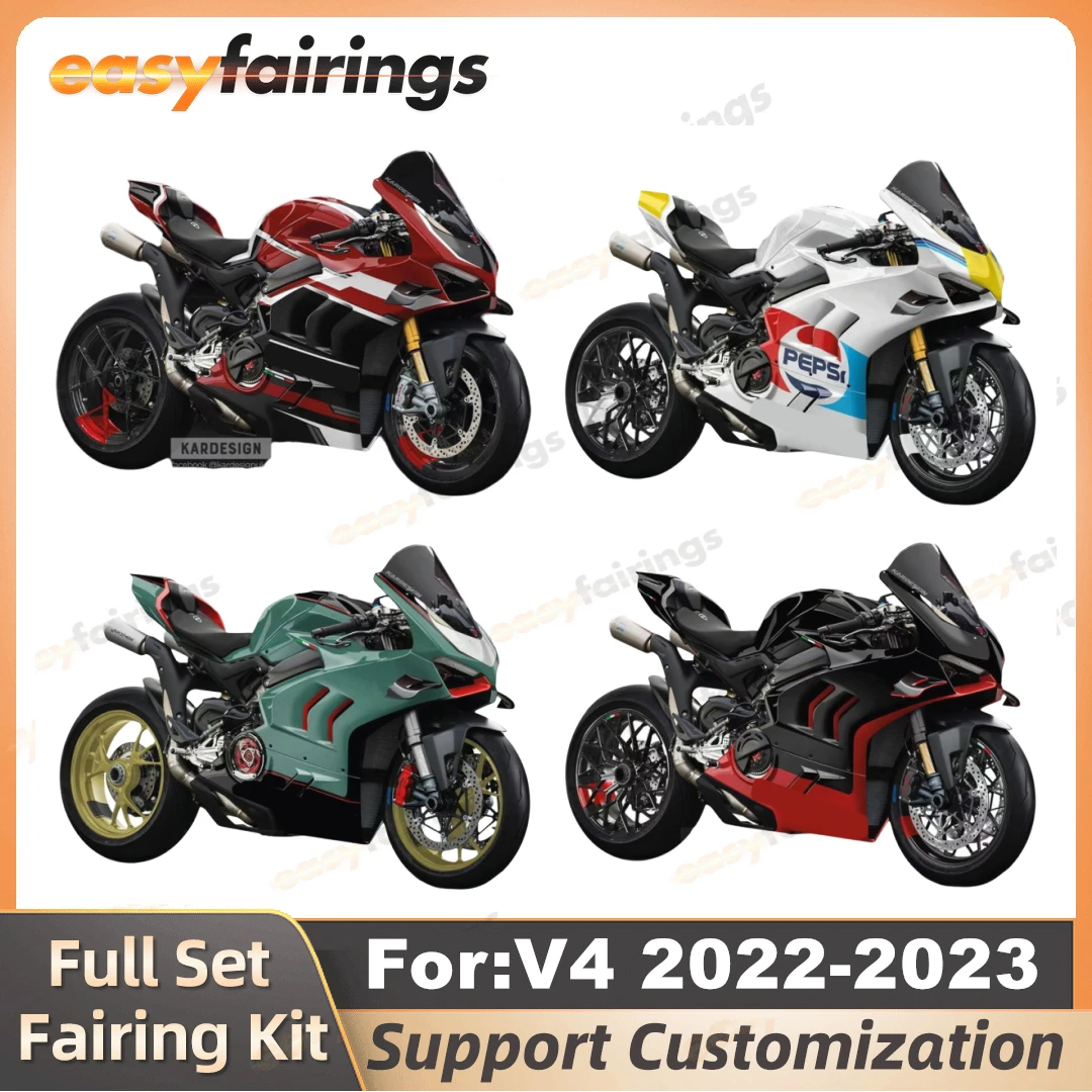 

Новый полный комплект обтекателей из АБС-пластика для мотоцикла, подходит для DUCATI Panigale v4 v4s V4R 2022 2023 22 23, комплекты обтекателей для кузова