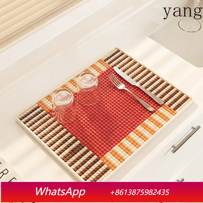 

LMM pad drain non-slip soft rubber thermal insulation pad household kitchen countertop restaurant decorative pad