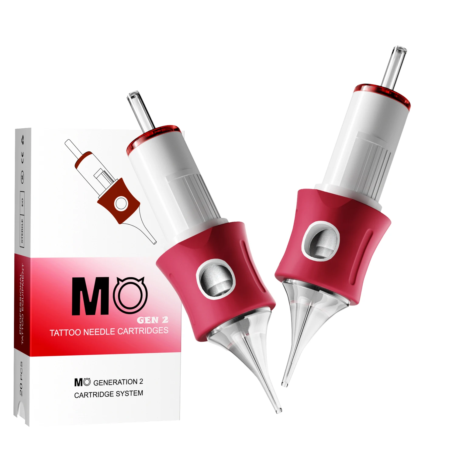 

MO Gen2 Cartridge Tattoo Needles RL Disposable Sterilized Safety Tattoo Needle For Cartridge Machines Grips 20Pcs For Tattoo Art