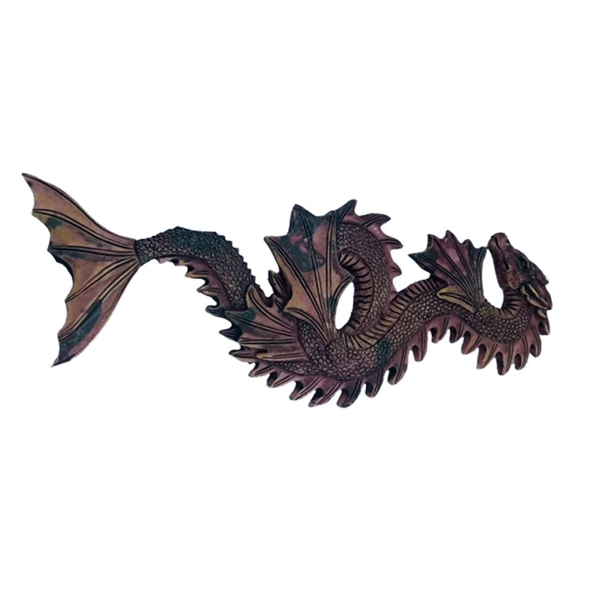 Handmade Water Dragon Animal Resin Carving Wall Art - 3D Dragon Resin Carving Wall Art for Home Decor