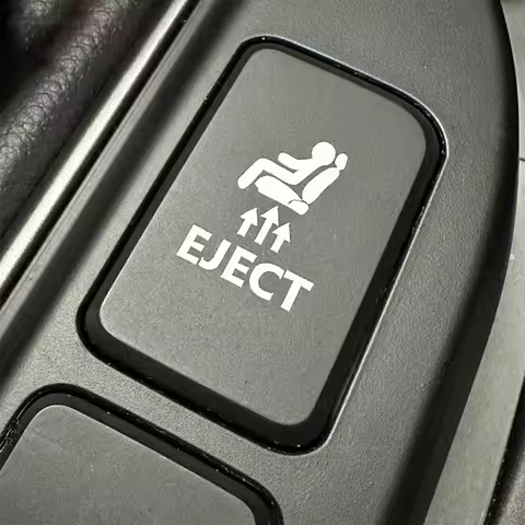Fake Eject Button Stickers Car Accessory Blank Space Decor Vinyl Decals Funny
