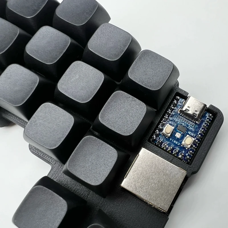 Cheapino V2 Split-toetsenbord 36 toetsen MX-schakelaars Bedraad Hot Swap PLA Custom Grey Wood V4-schakelaar QMK Ergonomisch mechanisch toetsenbord