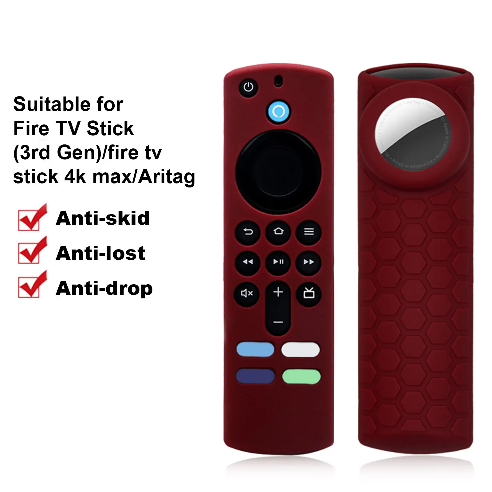 Firestick Remote Covers For Fire TV Stick 4k Max Fire TV Stick 3rd Gen Aritag Silicone Cover Case Lightweight Luminous