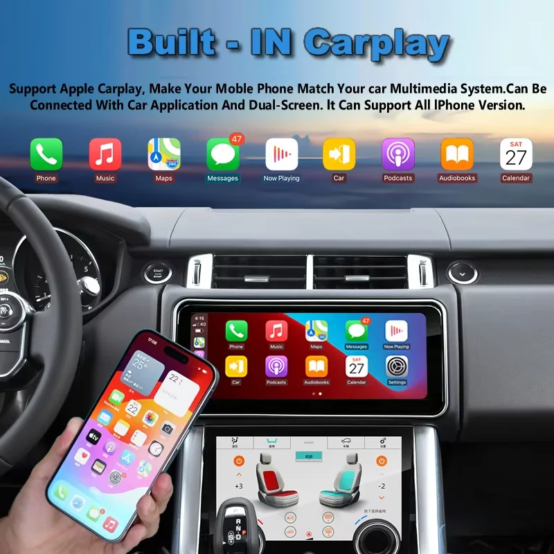 

12.3 "Android 14 Car Multimedia Radio For Land Rover Vogue L405 2014 2015-2017 GPS wireless Carplay Bosch Harman system AC Panel