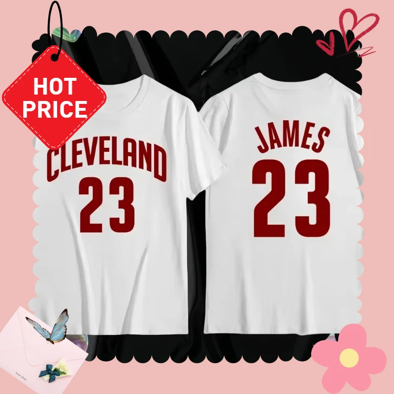 24/25 Latest Popular Cavaliers Retro Jersey Series James No.23 Summer Daily Top Adult Round Neck T-shirt Loose Comfortable Top