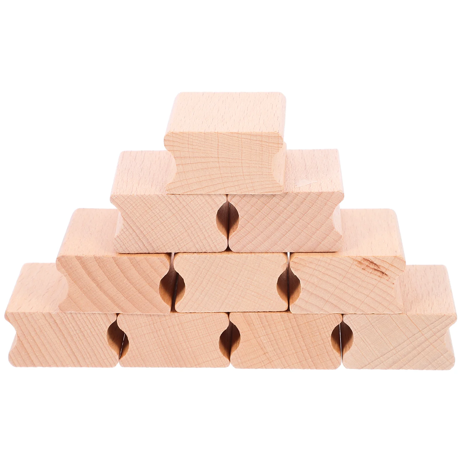 20pcs Wooden Seal Blank Beech Wood Stamper Tools Carving Hand Account Scrapbook Square Smooth Craft Gift Fun Children